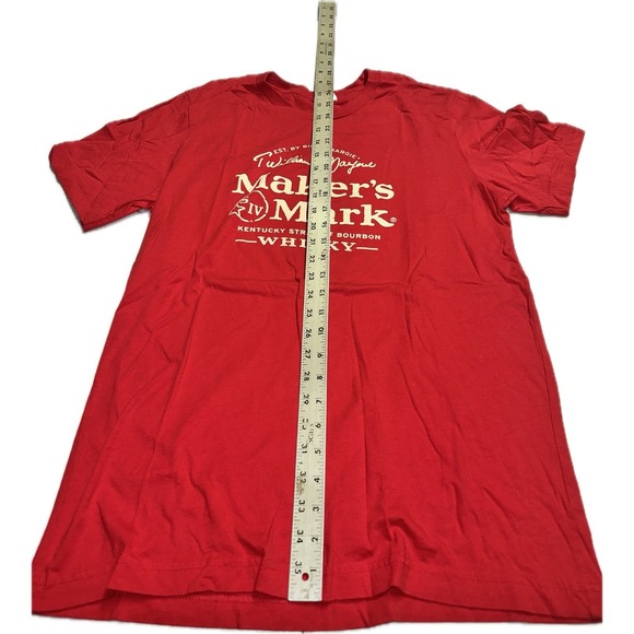 Maker's Mark Whiskey Signature Label‎ T-Shirt Red Size Large Unisex - Picture 3 of 4